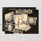 Horror Movie Staples Halloween Party Invitations Kaart (Voorkant / Achterkant)