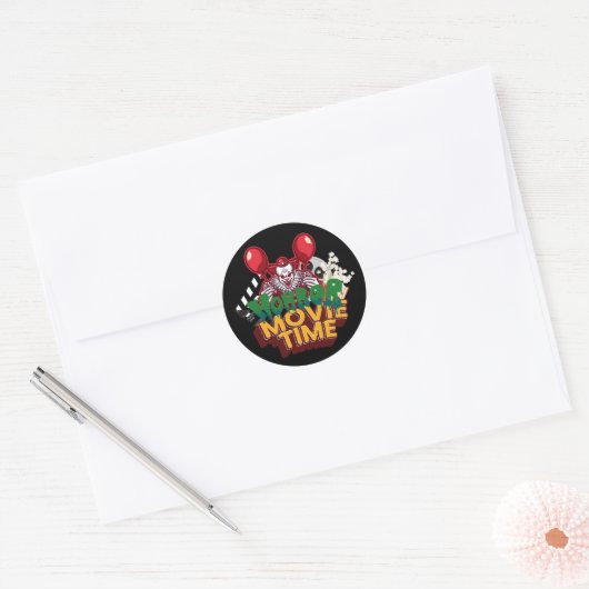Horror Movie Time Clown Sticker (Envelop)