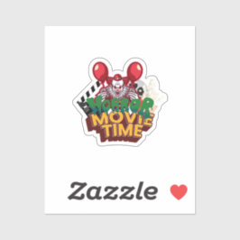 Horror Movie Time Clown Sticker