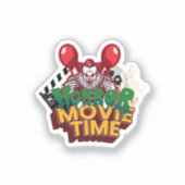 Horror Movie Time Clown Sticker (Voorkant)