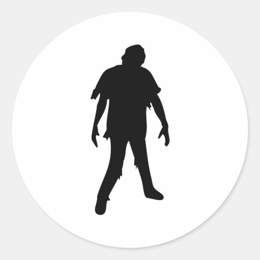 Horror Movie Zombie Dead Death Ronde Sticker (Voorkant)