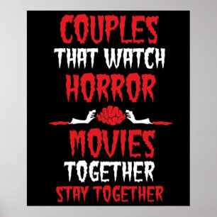 Horror Movies Couple Cft Poster