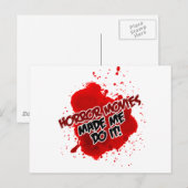 Horror Movies deed het. Briefkaart (Voorkant / Achterkant)