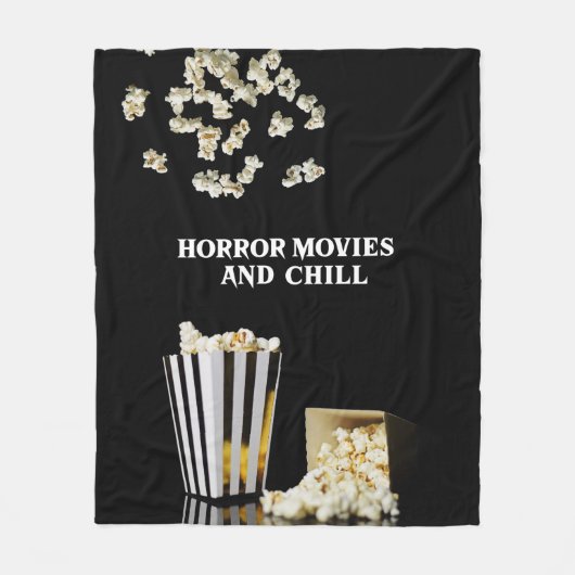 Horror Movies en Chill | Fleece Gothic Blanket (Voorkant)