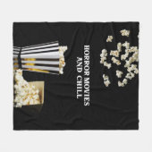 Horror Movies en Chill | Fleece Gothic Blanket (Voorkant (Horizontaal))