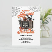 Horror Movies Night Party Uitnodiging (Staand voorkant)