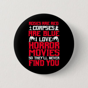 Horror Movies Thriller Halloween Fans Scary Film L Ronde Button 5,7 Cm