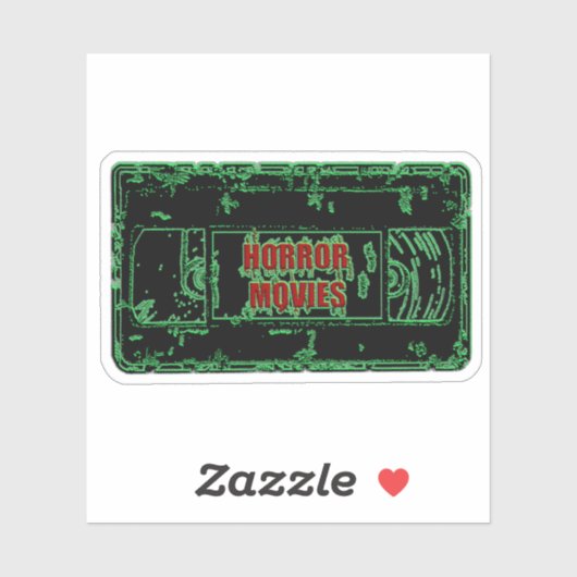 Horror Movies VHS Black Green Sticker (Vel)