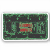 Horror Movies VHS Black Green Sticker (Voorkant)