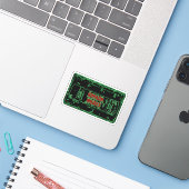 Horror Movies VHS Black Green Sticker (Laptop met iPhone)