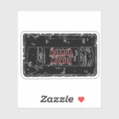 Horror Movies VHS Black Red Sticker (Vel)