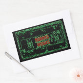 Horror Movies VHS-Neon Green Rechthoekige Sticker (Envelop)