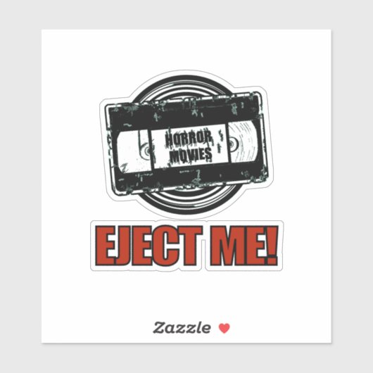 Horror Movies VHS spuit me uit! Sticker (Vel)