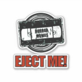 Horror Movies VHS spuit me uit! Sticker (Voorkant)