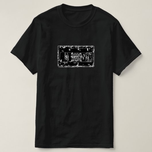 Horror Movies VHS T-shirt (Design voorkant)