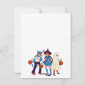 Horror Mumie met kinderen Feestdagenkaart (Achterkant)