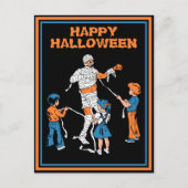 horror mummie met kinder Halloween Feestdagenkaart (Voorkant)