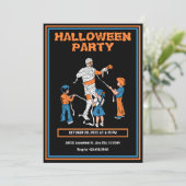  horror mummie met kinder Halloween Kaart (Staand voorkant)