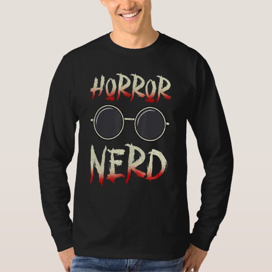 Horror Nerd Halloween Costume T-shirt (Voorkant)