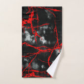 Horror Night Gothic - zwart-wit, rood Bad Handdoek (Handdoek)
