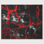 Horror Night Gothic - zwart-wit, rood Cadeaupapier (Vlak)