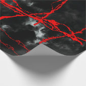 Horror Night Gothic - zwart-wit, rood Cadeaupapier (Hoek)