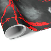 Horror Night Gothic - zwart-wit, rood Cadeaupapier (Rol Hoek)