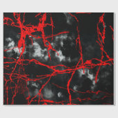 Horror Night Gothic - zwart-wit, rood Cadeaupapier (Vlak)