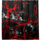 Horror Night Gothic - zwart-wit, rood Douchegordijn (Voorkant)