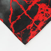 Horror Night Gothic - zwart-wit, rood Fleece Deken (Hoek)