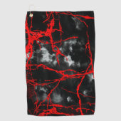 Horror Night Gothic - zwart-wit, rood Golfhanddoek (Voorkant)