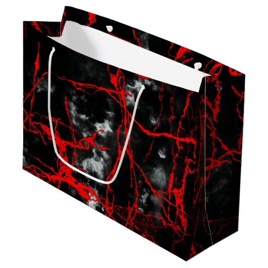 Horror Night Gothic - zwart-wit, rood Groot Cadeauzakje (Voorkant Gekanteld)