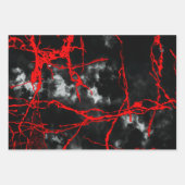 Horror Night Gothic - zwart-wit, rood Inpakpapier Vel (Voorkant 2)