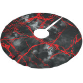 Horror Night Gothic - zwart-wit, rood Kerstboom Rok (Gekanteld)