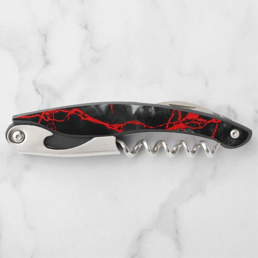 Horror Night Gothic - zwart-wit, rood Kurkentrekker (Voorkant)