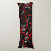 Horror Night Gothic - zwart-wit, rood Lichaamskussen (Voorkant Verticaal)