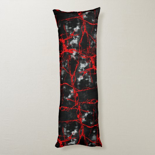 Horror Night Gothic - zwart-wit, rood Lichaamskussen (Achterkant (Verticaal))