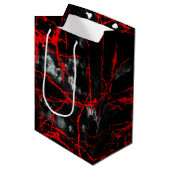 Horror Night Gothic - zwart-wit, rood Medium Cadeauzakje (Voorkant Gekanteld)