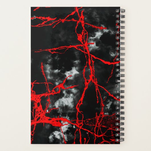 Horror Night Gothic - zwart-wit, rood Planner (Achterkant)