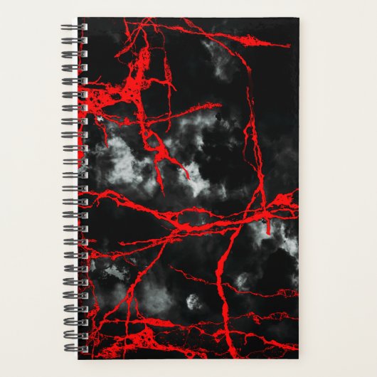 Horror Night Gothic - zwart-wit, rood Planner (Voorkant)