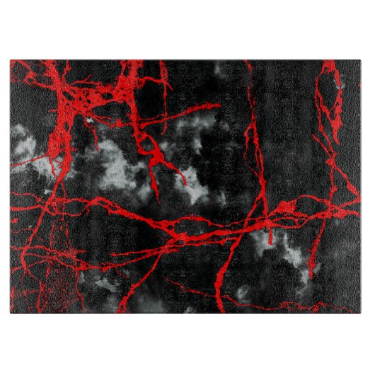 Horror Night Gothic - zwart-wit, rood Snijplank (Voorkant)