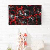 Horror Night Gothic - zwart-wit, rood Spandoek (Insitu)