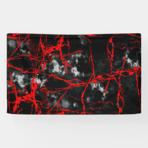 Horror Night Gothic - zwart-wit, rood Spandoek