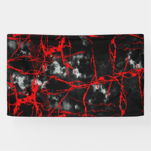 Horror Night Gothic - zwart-wit, rood Spandoek (Horizontaal)