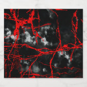 Horror Night Gothic - zwart-wit, rood Sparkling Wijnetiket (Enkel label)