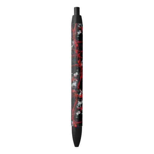 Horror Night Gothic - zwart-wit, rood Zwarte Inkt Pen (Voorkant Verticaal)