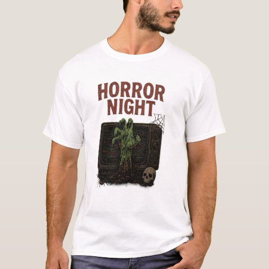 Horror Night Halloween Kleding unisex mannelijk vr T-shirt (Voorkant)