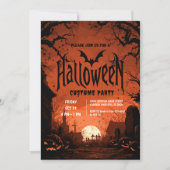 Horror Night Halloween Party Kaart (Voorkant)