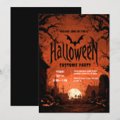 Horror Night Halloween Party Kaart (Voorkant / Achterkant)