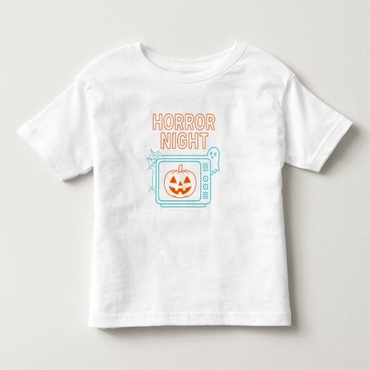 Horror Night Neon Halloween Kleding unisex Kinder Shirts (Voorkant)